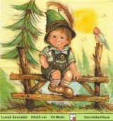 Kleiner Junge mit Lederhose - 1 Lunch Serviette